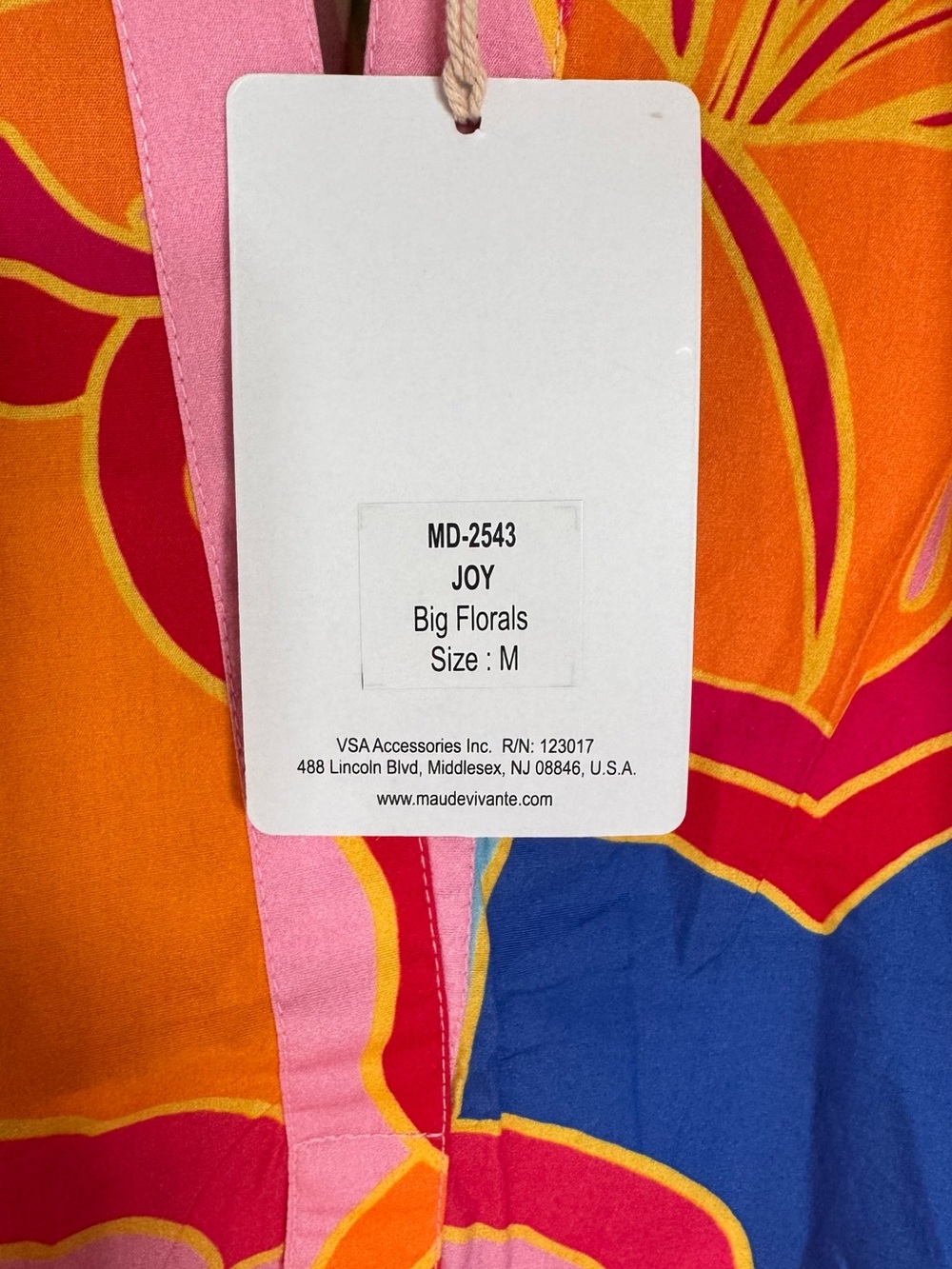 Maude Vivante Joy Big Florals Top Size M NWT Colorful Tropical Blouse - Picture 6 of 13